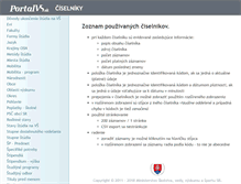 Tablet Screenshot of ciselniky.portalvs.sk